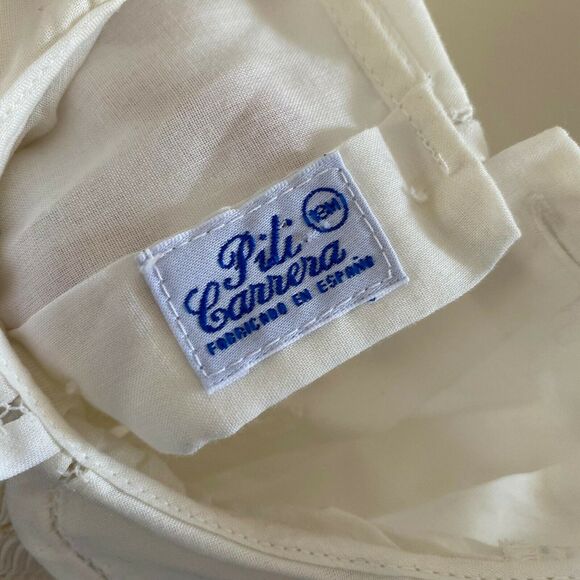 Pili Carrera Smocked Smocked White Romper 18 Months - Picture 5 of 9